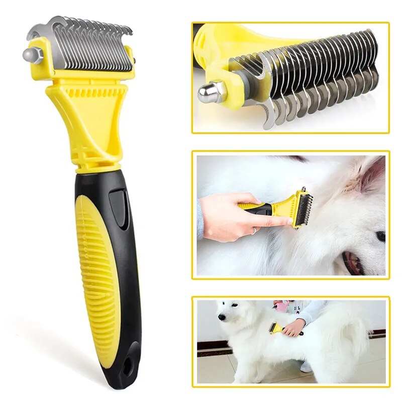 New Stainless Double-sided Dog Comb