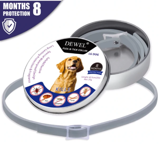 Ring flea and tick prevention collar