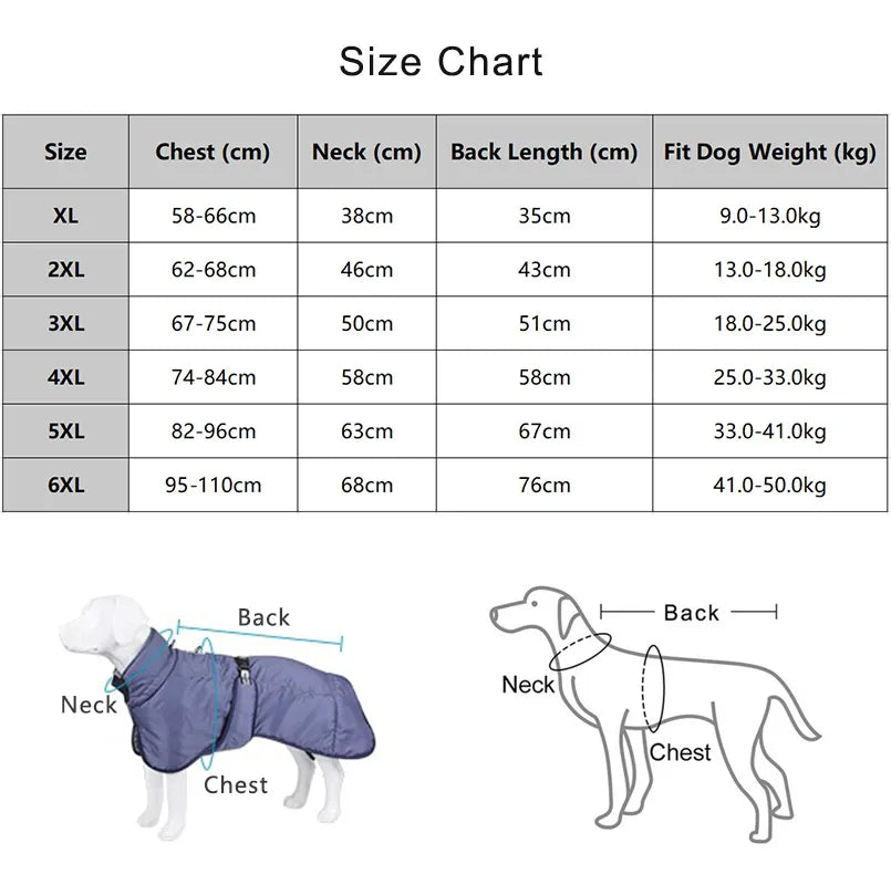 Large Pet Dog Waterproof Coat